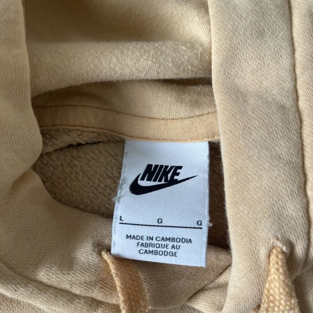 Nike Sportswear Club Fleece Hoodie Mens L Peach/Light Orange Pullover